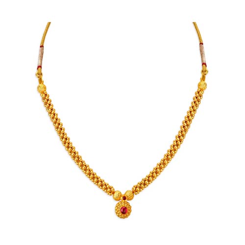 Beaded Gold Necklace